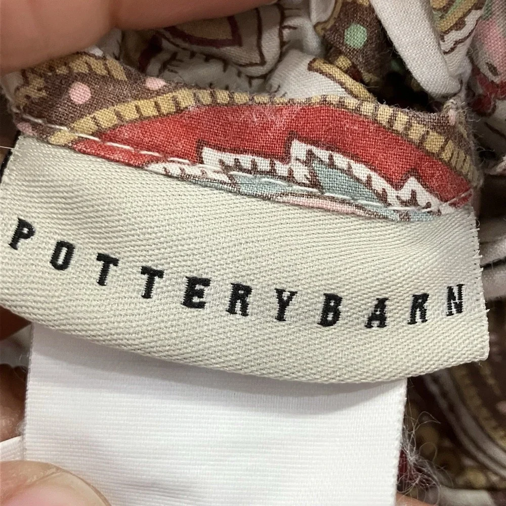 Pottery Barn Paisley Duvet Cover King Cotton Multicolor Floral Paisley Bedding